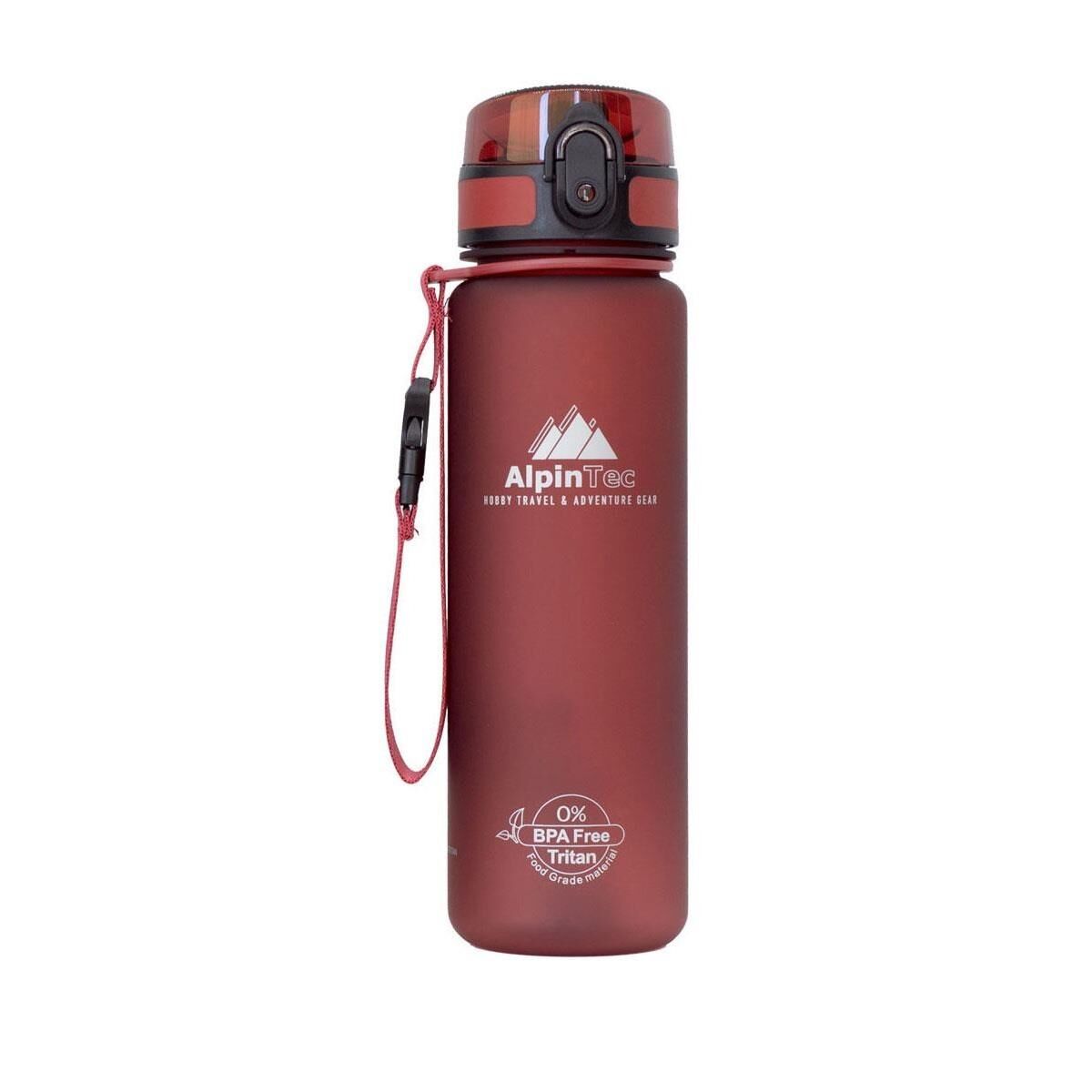 AlpinTec Koyu Kırmızı 23 cm 500 ML Tritan Su Matarası