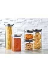 LEGGNO VETRO 5 Lİ CAM SAKLAMA KABI ÇELİK KAPAK
