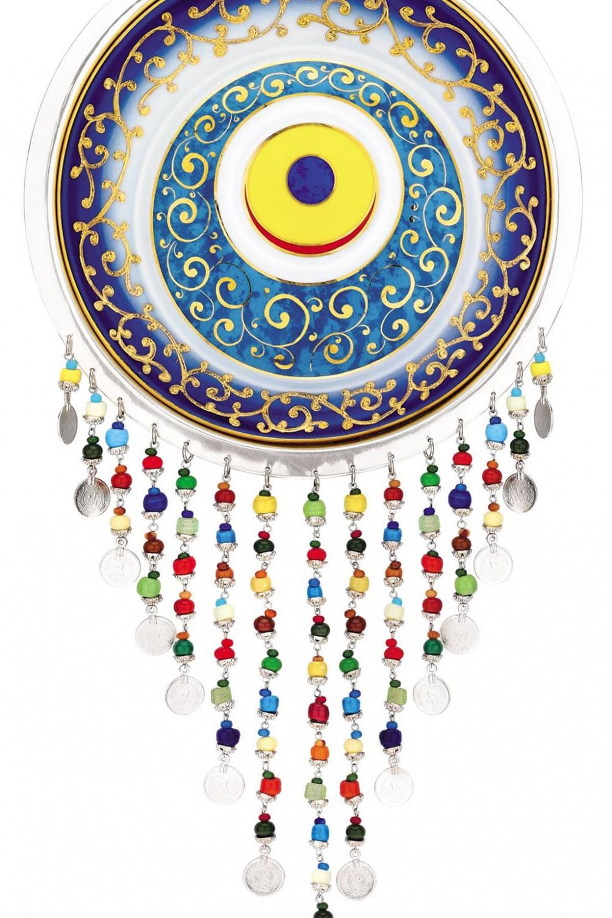 KÜTAHYA PORSELEN 20 CM BONCUKLU NAZAR TABAĞI