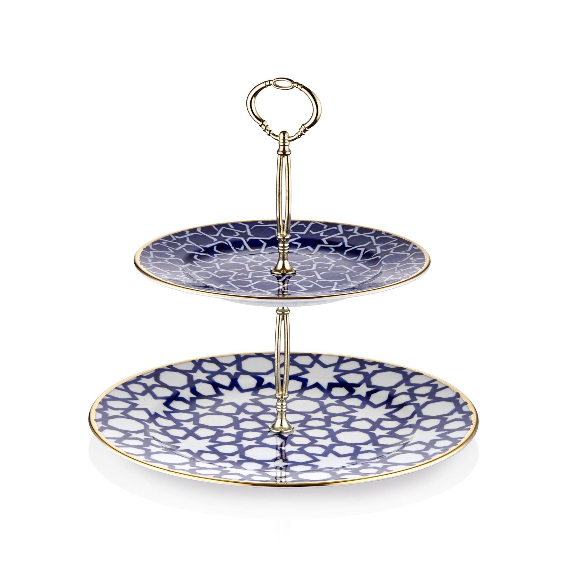 GÜRAL PORSELEN 2 KATLI EL DEKORU KURABİYELİK