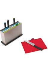 Joseph Joseph Index™ Bıçaklı Kesme Tahtası Seti - Gümüş