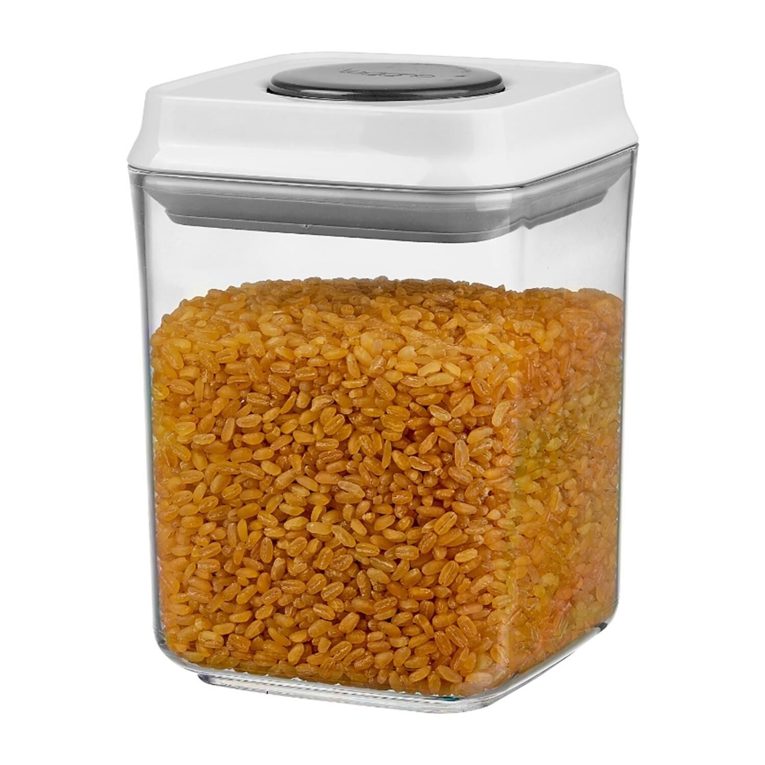 Leggno Pratico Basmalı Kare Erzak Saklama Kabı 0,90 lt