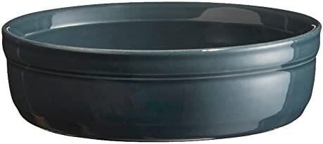 Emile Henry Fırın Kabı Yuvarlak Creme Brulee Mavi/Blue