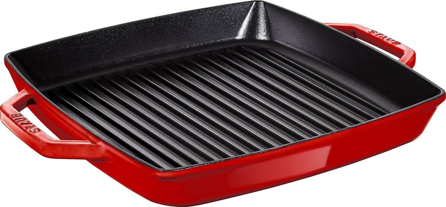 Staub LA COCOTTE Izgara Tava Döküm Demir 33 cm Kiraz