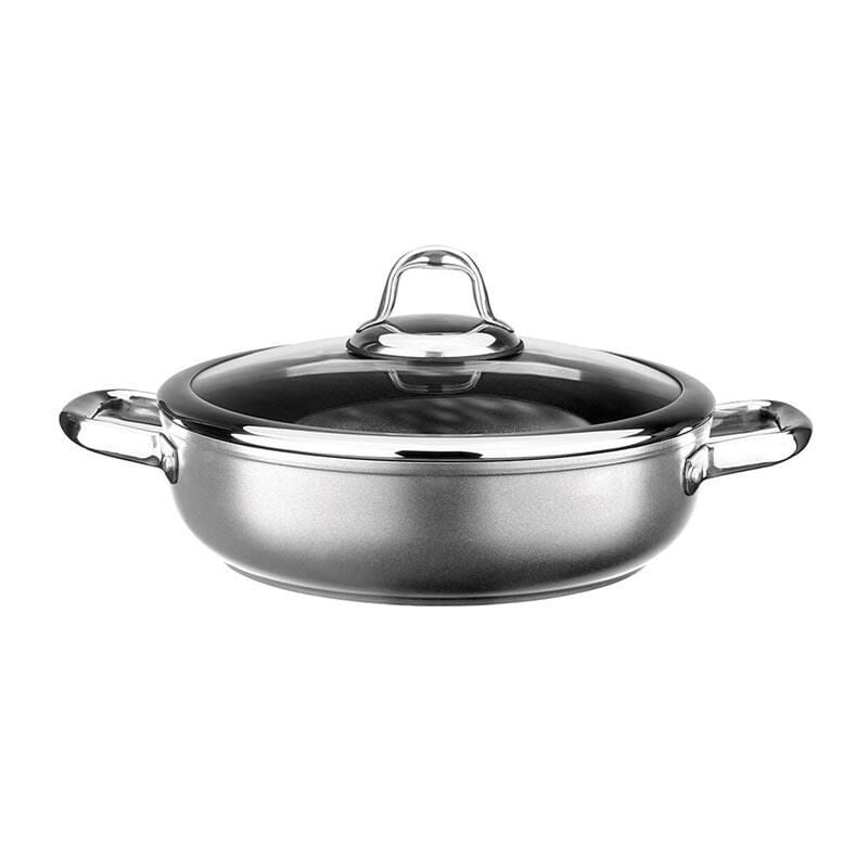 Leggno Master Titanium Sığ Tencere 26 cm Metalik Gri