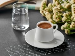 Koleksiyon Sufi Türk Kahve Seti 6 Kişilik 18 Parca Bardaklı Sade