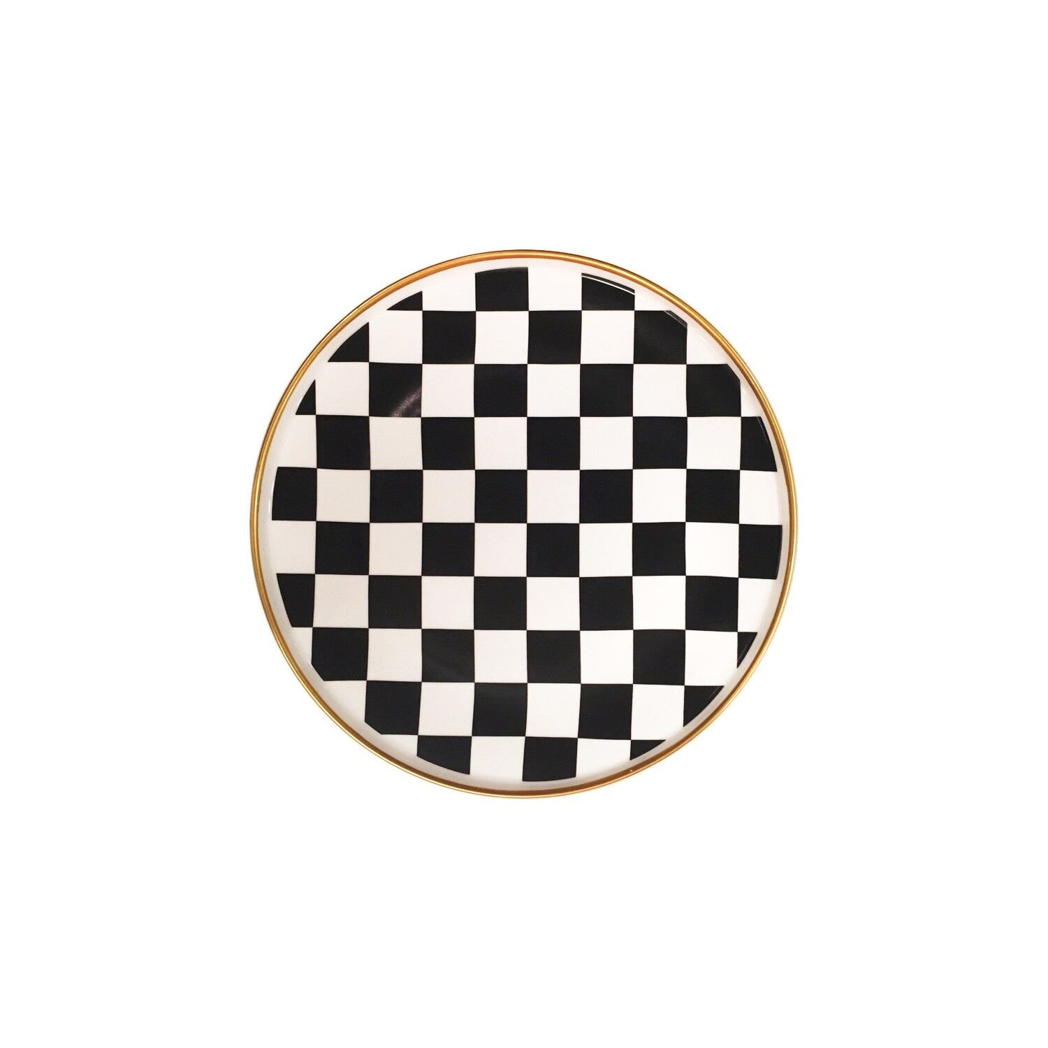 KOLEKSİYON TATLI TABAK SETİ 6 LI DAMA SİYAH BEYAZ