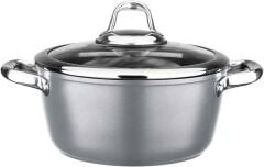 Leggno Master Titanium Derin Tencere 20 cm Metalik Gri