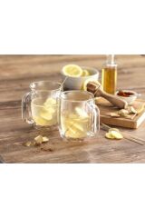 ZWİLLİNG ÇİFT CAMLI KULPLU 2 Lİ KAHVE BARDAĞI