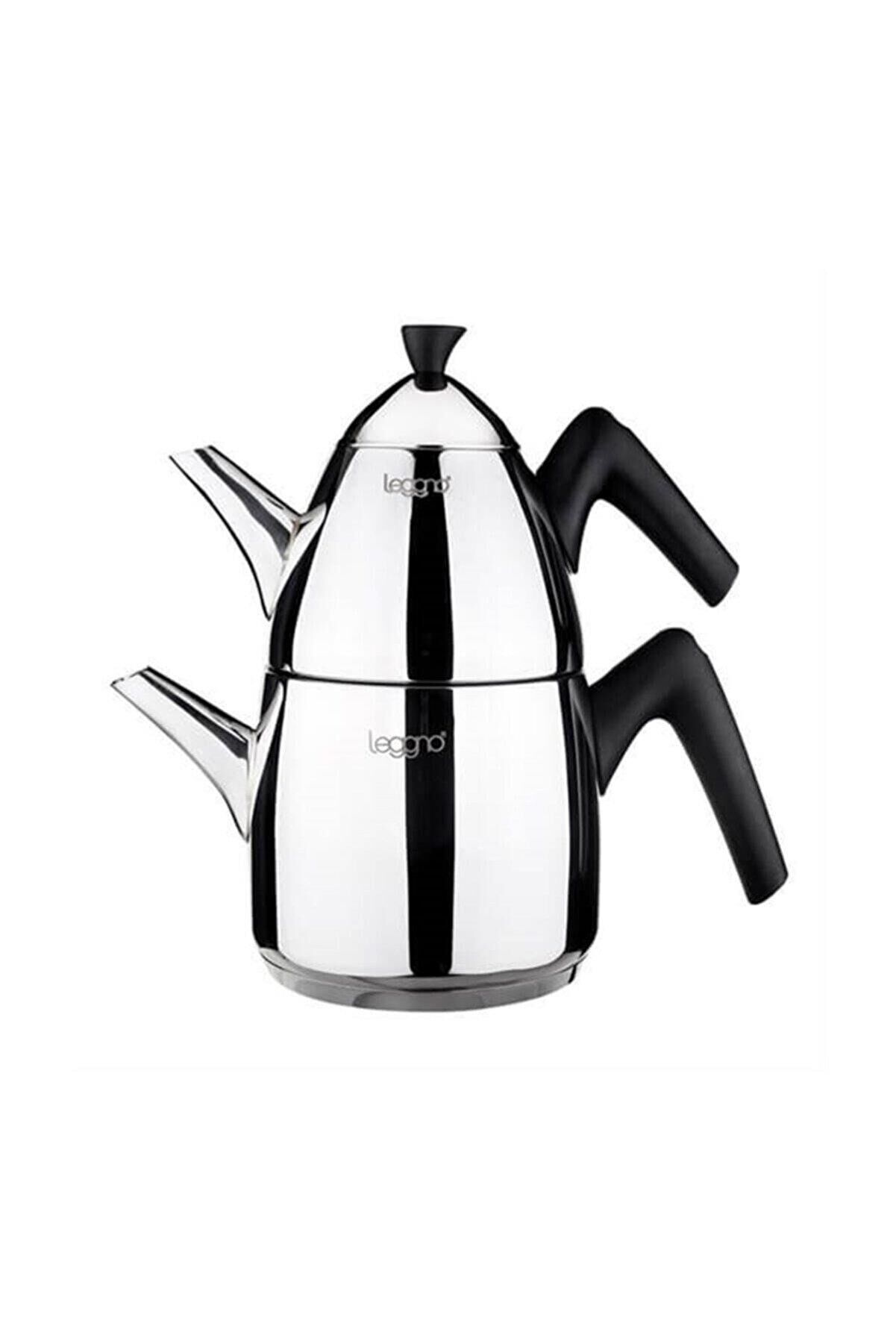 Leggno Joy S Çaydanlık Seti 0,75lt + 1,5 lt Soft Touch Siyah