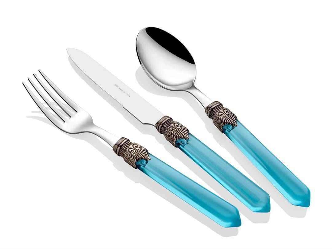 Rivadossi Venezia Mavi 24 Parça Çatal Bıçak Seti 6 Kişilik