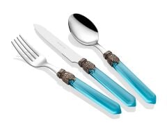Rivadossi Venezia Mavi 24 Parça Çatal Bıçak Seti 6 Kişilik