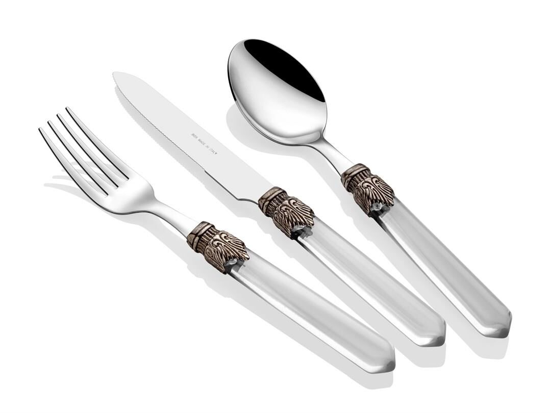 Rivadossi Venezia Şeffaf 24 Parça Çatal Bıçak Seti 6 Kişilik