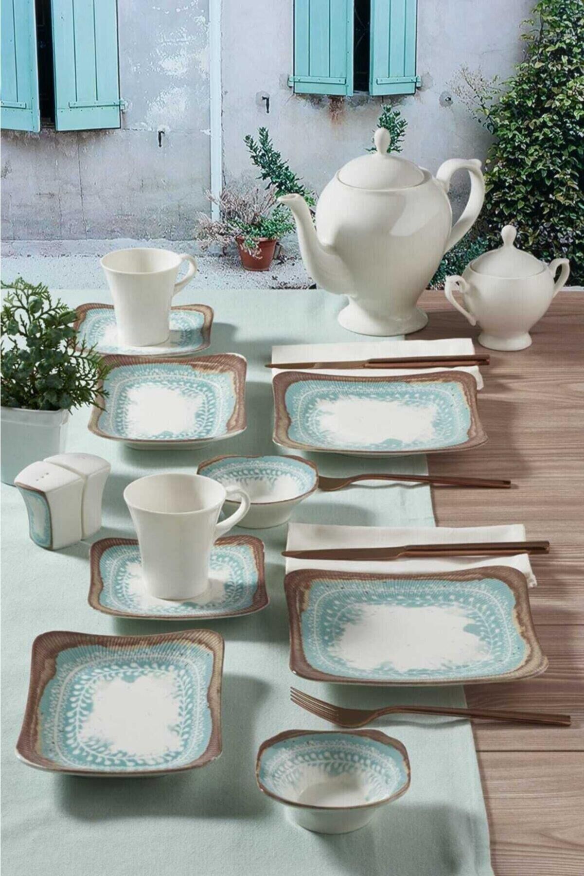 Güral Porselen Sipinoza 36 Parça Kahvaltı Seti GBSSPN36KHR1803