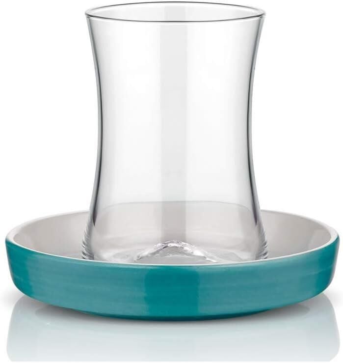 Koleksiyon Tiryaki Turkuaz 12 Parça Çay Seti