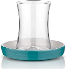 Koleksiyon Tiryaki Turkuaz 12 Parça Çay Seti