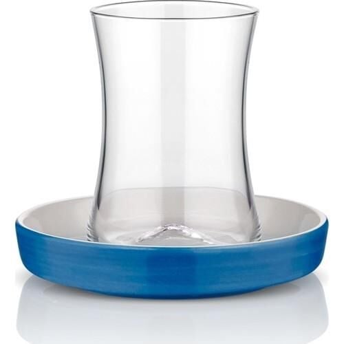 Koleksiyon Tiryaki Mavi 12 Parça Çay Seti