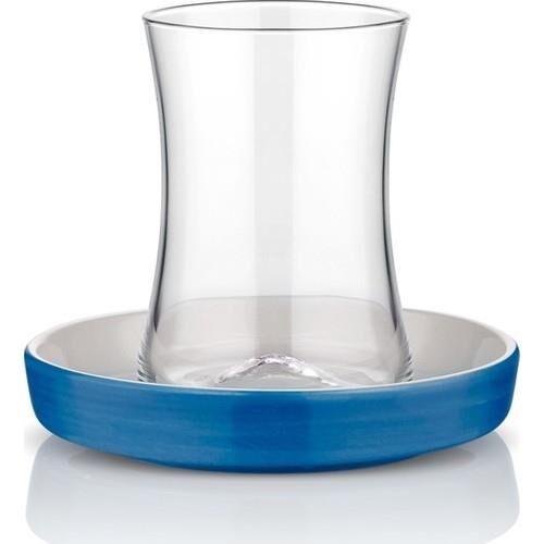 Koleksiyon Tiryaki Mavi 12 Parça Çay Seti