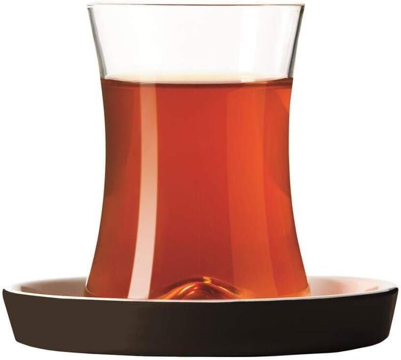 Koleksiyon Tiryaki Siyah 12 Parça Çay Seti