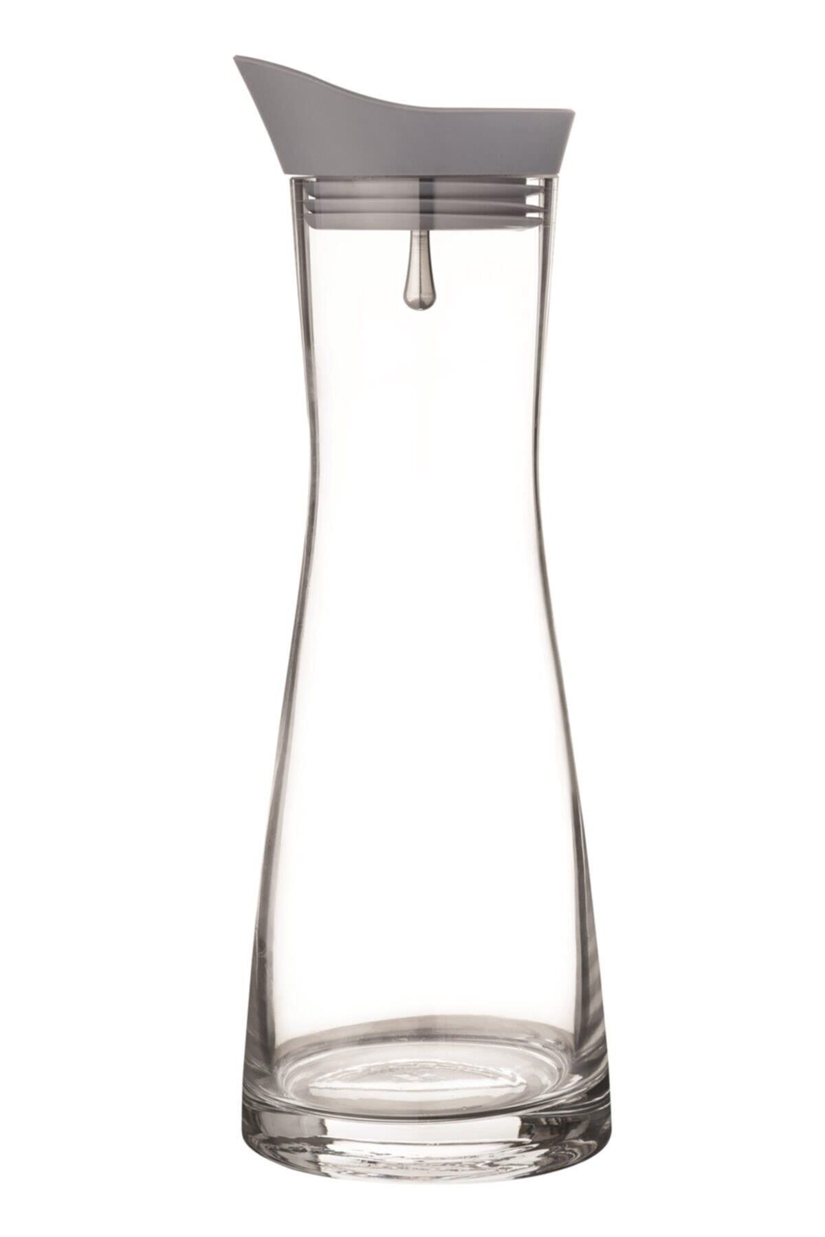 LEGGNO VETRO CAM SÜRAHİ 1 LT GRİ KAPAK