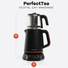 Dexart PerfectTea Dijital Çay Makinesi Siyah Çelik