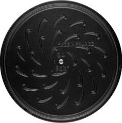 Staub Chistera Yağmur Efektli Kapaklı Döküm Tencere Grafit Gri 28 cm