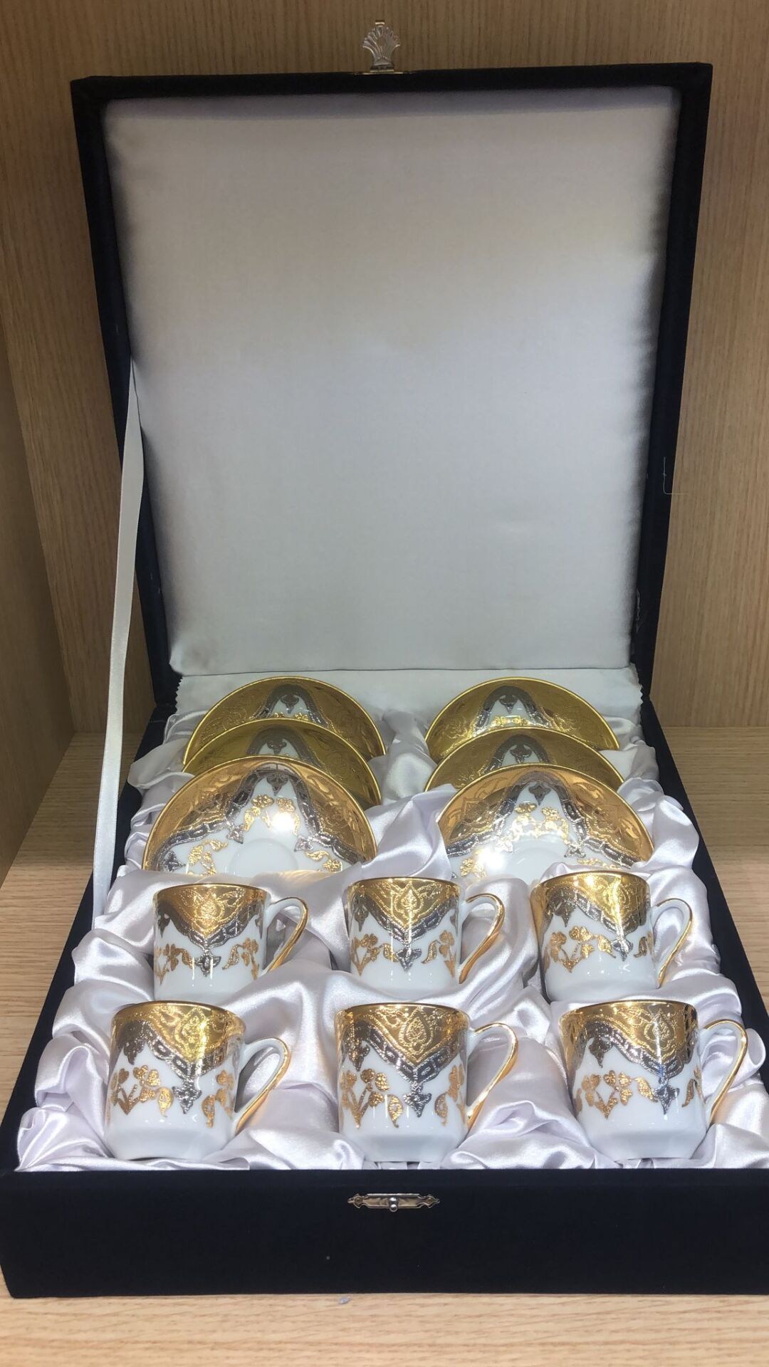 Güral Porselen El Dekoru 6 Kişilik Türk Kahve Fincan Takımı