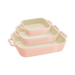 Staub Ceramique Fırın Seti 3 Parça Pembe