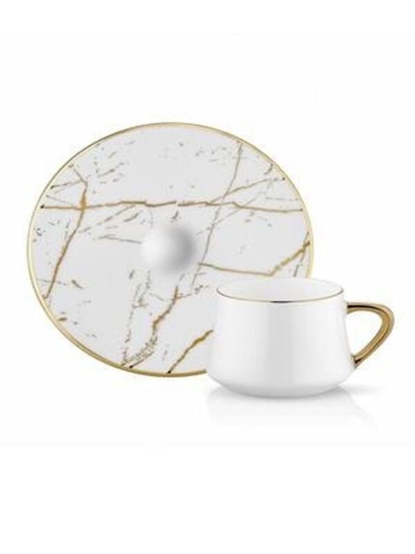 KOLEKSİYON 2 Lİ BEYAZ MERMER TÜRK KAHVESİ
