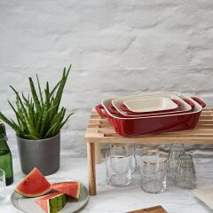 Staub Ceramique Fırın Kabı Seti 3 Parça Kırmızı