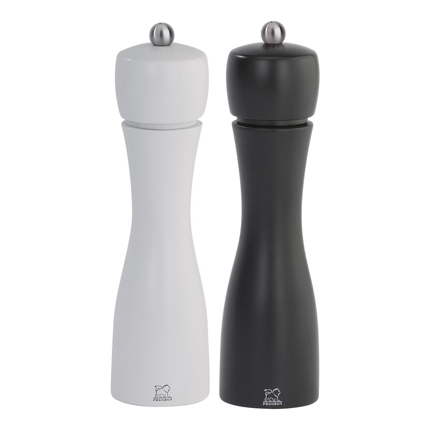Peugeot Tahiti Karabiber-Tuz Değirmen 2 li Set Siyah Beyaz
