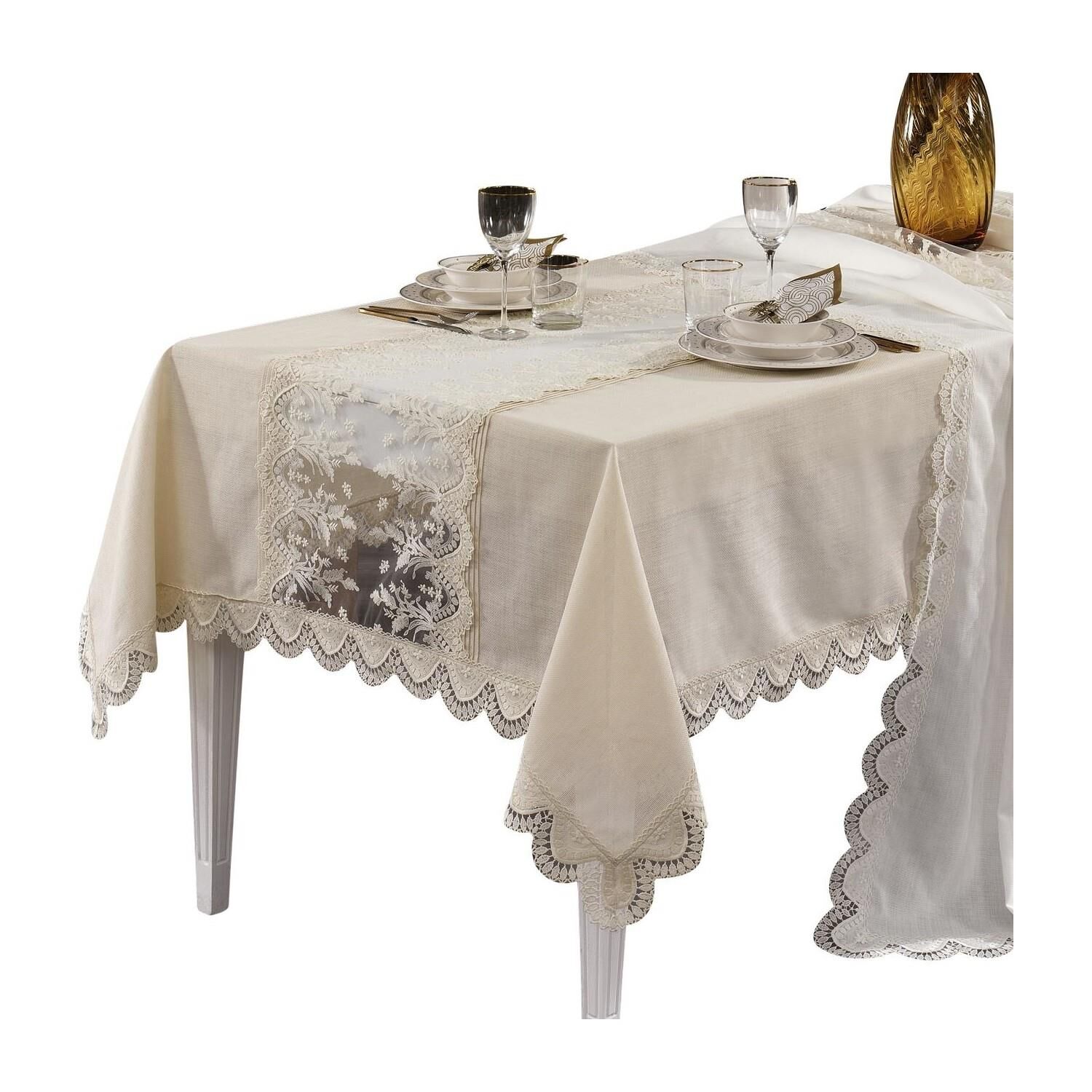 Nazik Home Clara Masa Örtüsü Bej