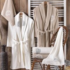 NAZİK HOME SELİNA AİLE BORNOZ SETİ