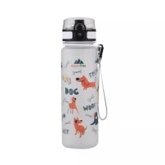 AlpinTec Köpek Desenli Gri Tritan Çocuk Su Matara 500 ml