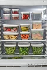 Zwilling Fresh&Save Vakumlu Saklama Kabı Seti S/M/L 3 Parça Plastik Yarı Şeffaf Gri