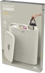 Joseph Joseph Tota 90 L Trio 3 Bölmeli Çamaşır Ayırma Sepeti Ekru