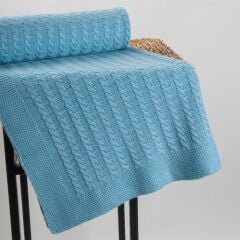 NAZİK HOME FUNNY MAVİ BEBEK BATTANİYESİ