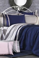 NAZİK HOME ELİTE NEVRESİM TAKIMI LACİVERT-GRİ