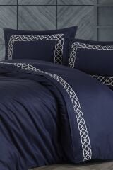 NAZİK HOME VİENZA LACİVERT NEVRESİM TAKIMI ÇK