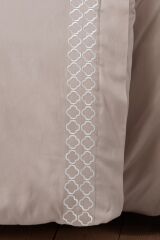 NAZİK HOME DOLCE VİZON-KREM NEVRESİM TAKIMI ÇK