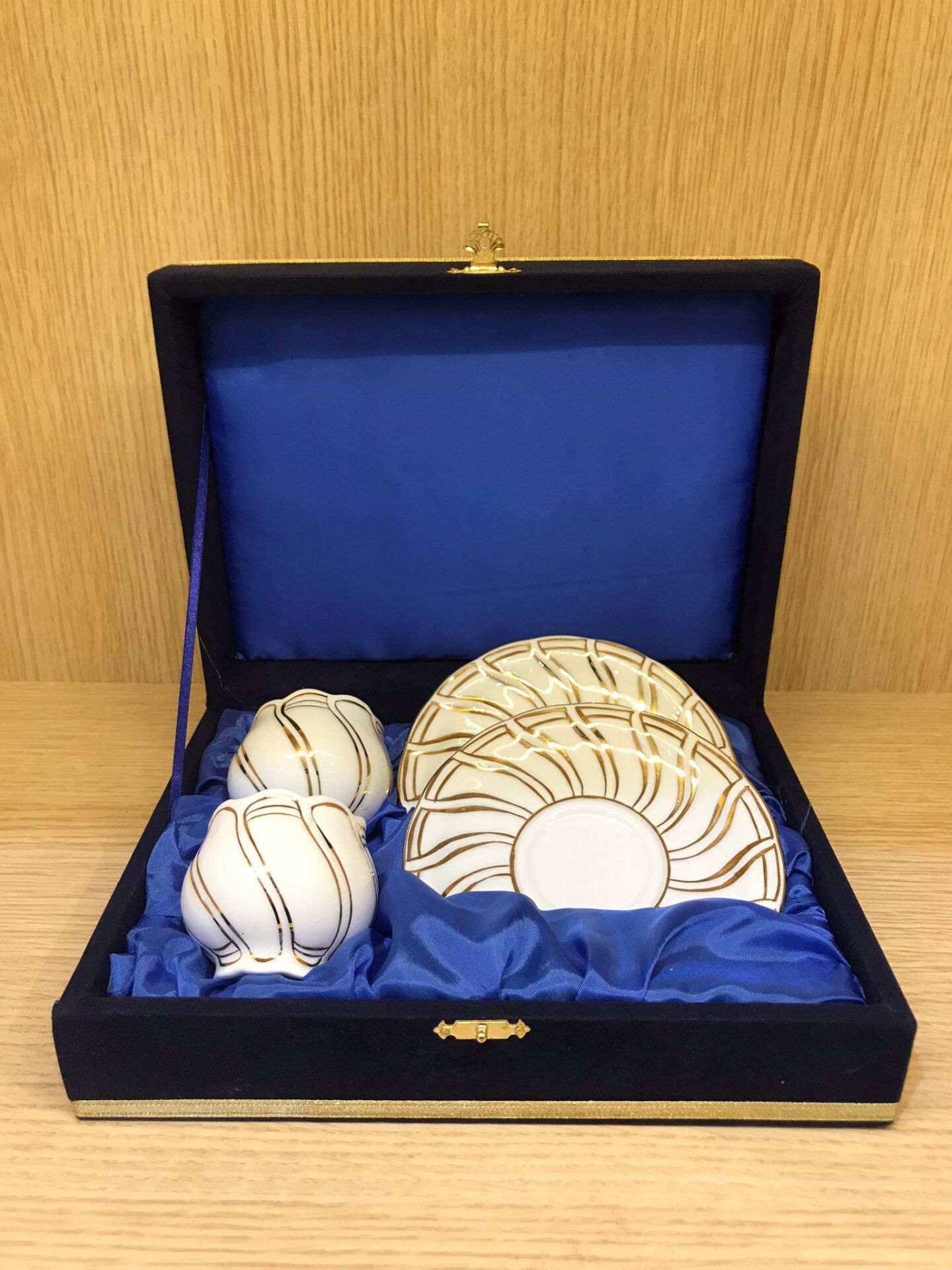 Güral Porselen El Yapımı 2 Kişilik 4 Parça Türk Kahve Takımı