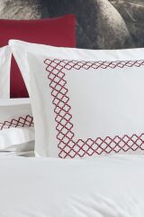 NAZİK HOME DOLCE KREM-BORDO NEVRESİM TAKIMI ÇK