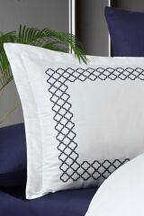 NAZİK HOME DOLCE KREM-LACİVERT NEVRESİM TAKIMI ÇK