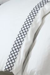 NAZİK HOME DOLCE KREM-LACİVERT NEVRESİM TAKIMI ÇK