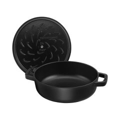 Staub Chistera Demir Döküm 28 cm Sote Tenceresi Siyah