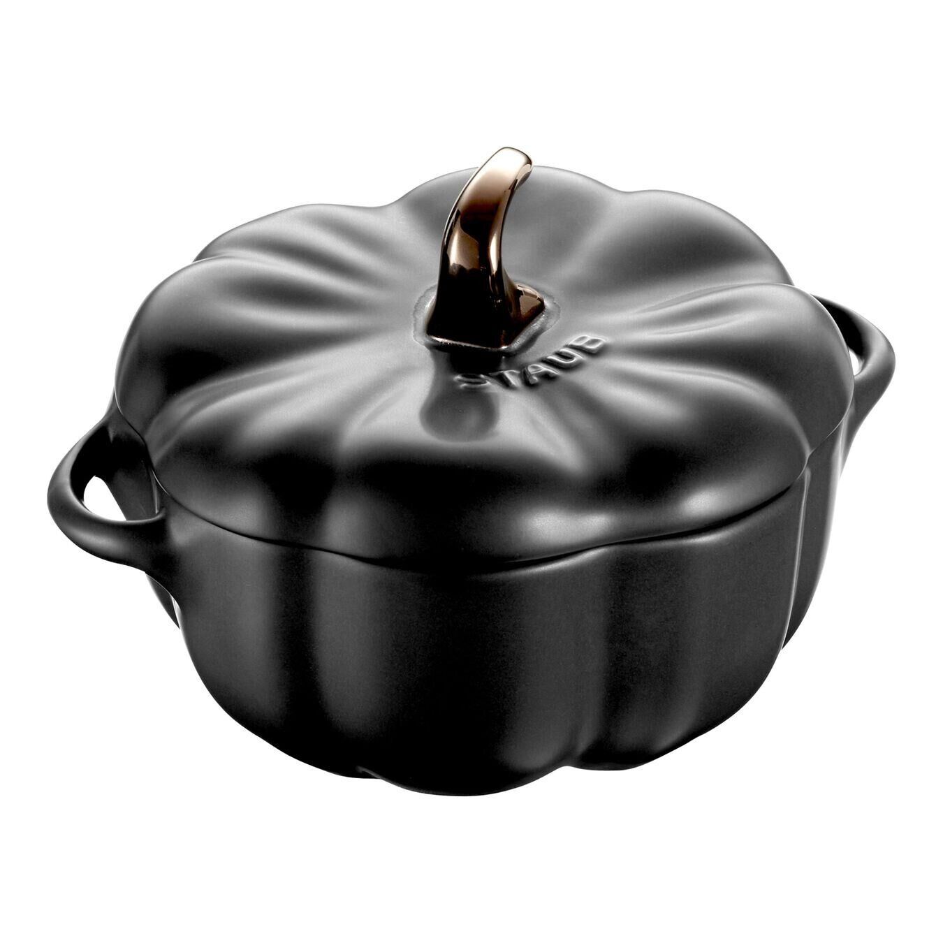 Staub Ceramic Cocotte Balkabağı Siyah Tencere 12 cm 500 ml