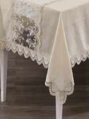 NAZİK HOME CLARA KREM MASA ÖRTÜSÜ