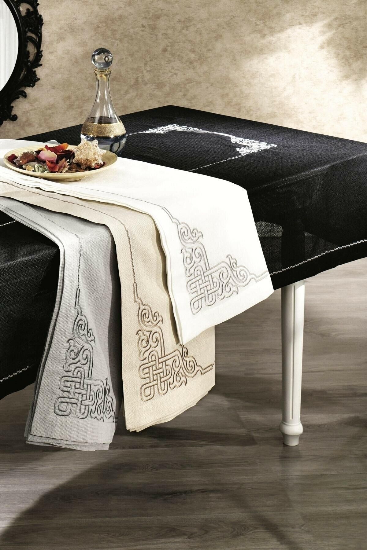 NAZİK HOME SANTA MASA ÖRTÜSÜ GRİ