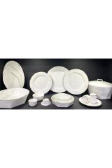 Koleksiyon Mislina Lotus Yemek Takımı Gri Çiçekli Altın 122 Parça