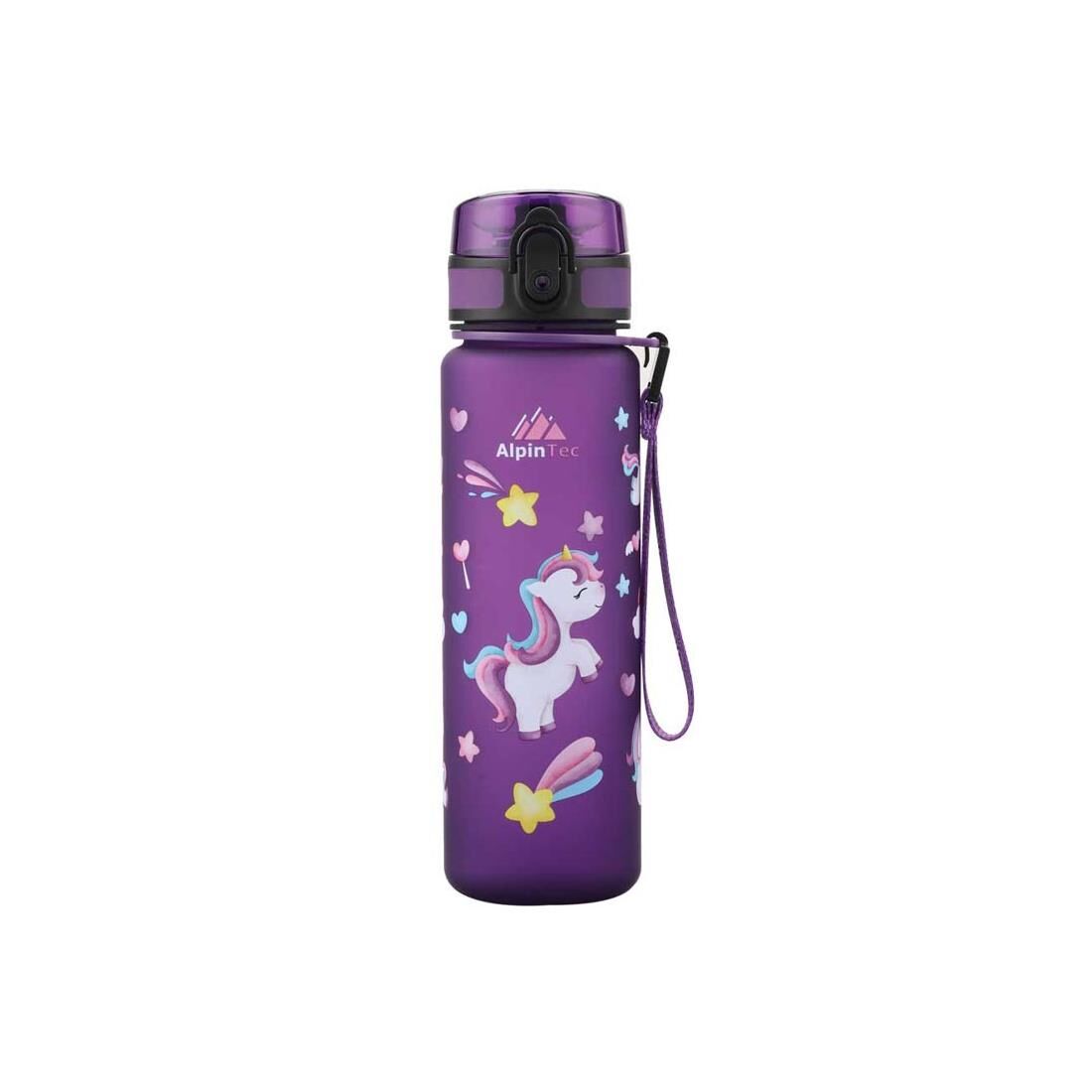 AlpinTec Unicorn Mor Tritan Çocuk Suluk Matara 500 ml